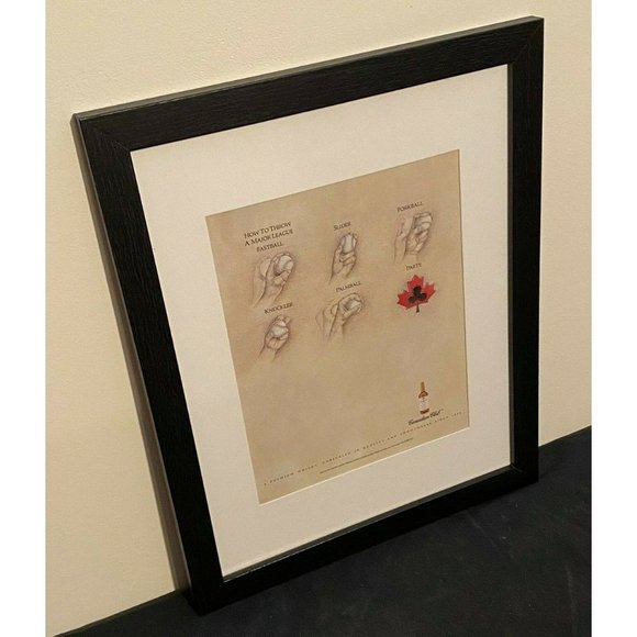 Vintage Canadian Club Baseball Framed Print Ad - Picture 4 of 7